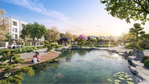 Hồ cá coi phân khu Đảo Vua Vinhomes Vũ yên
