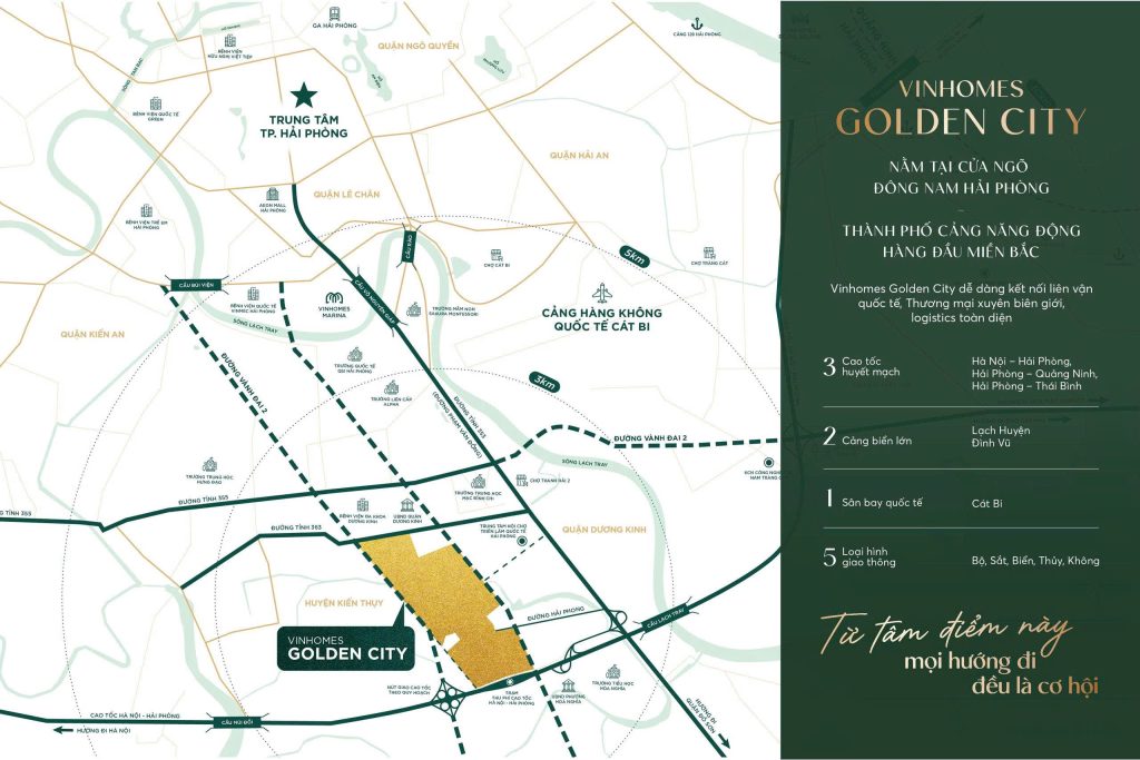 Bản đồ vị trí phân khu Mặt Trời Vinhomes Golden City
