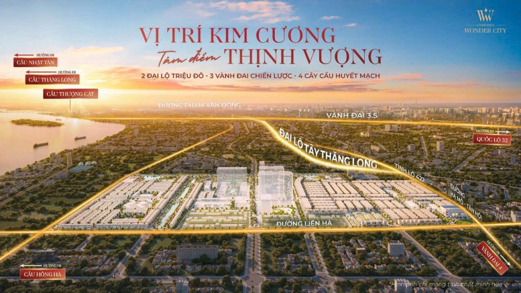 Dự án khu đô thị Vinhomes Wonder City đang mở bán tại Đan Phượng, Hà Nội