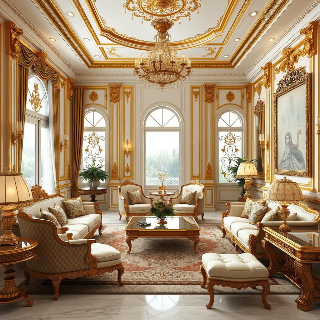 Nội thất dát vàng trong biệt thự Phân khu Hoàng Gia