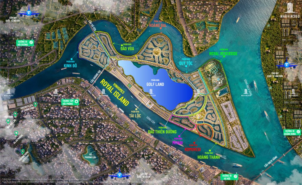 Mặt bằng phân khu Golf Land Vinhomes Vũ Yên