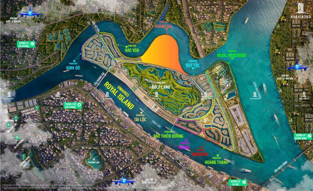 Mặt bằng phân khu Hoàng Gia Vinhomes Vũ Yên