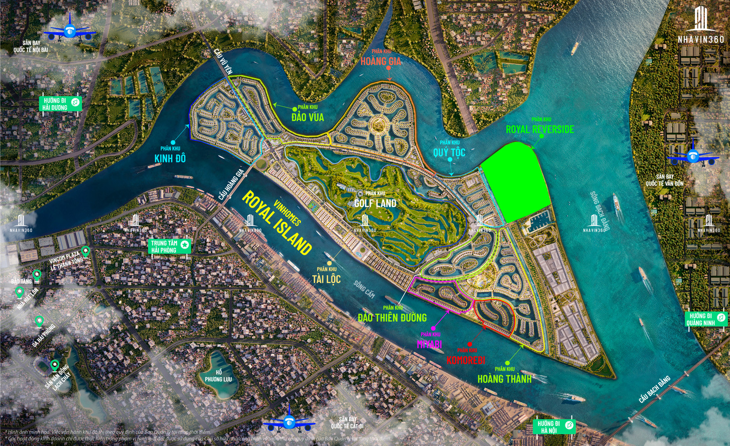 Mặt bằng phân khu Royal Riverside Vinhomes Vũ Yên