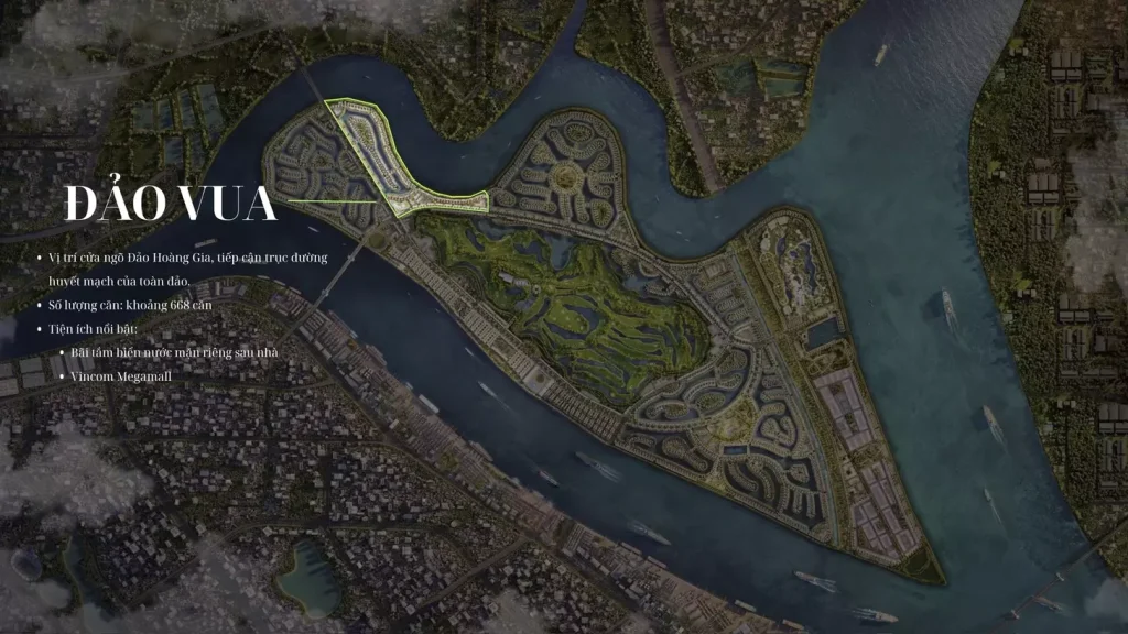 Phân khu Đảo Vua tại Vinhomes Vũ Yên Hải Phòng với kiến trúc sang trọng