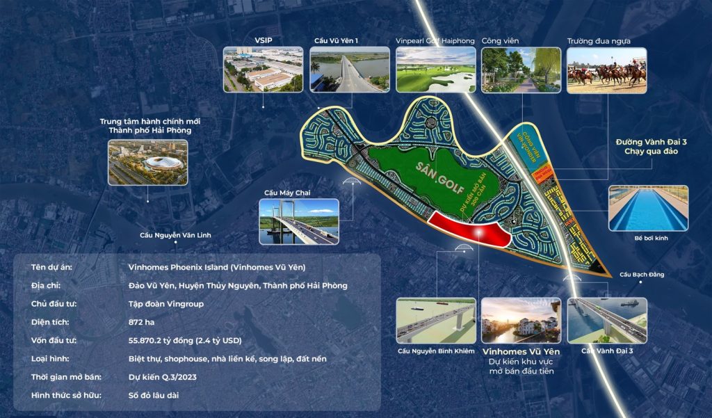 Vinhomes Vũ Yên với vị trí đắc địa ba mặt giáp sông tạo nên tầm view đắt giá