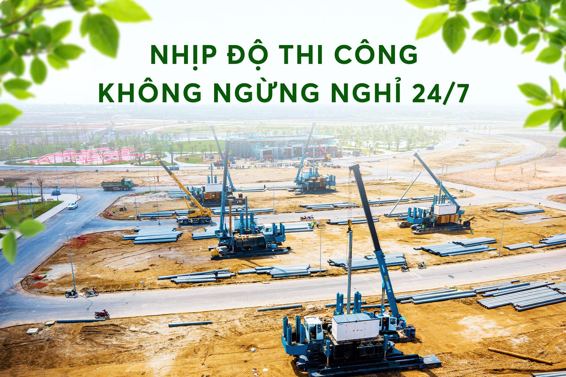 tiến độ vinhomes Dương kinh