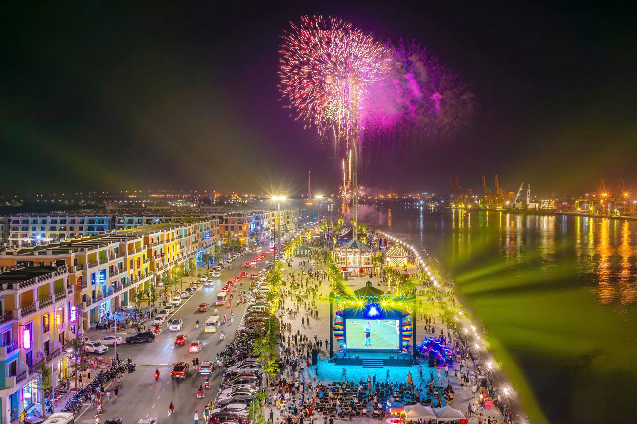 pháo hoa tại đảo vũ yên